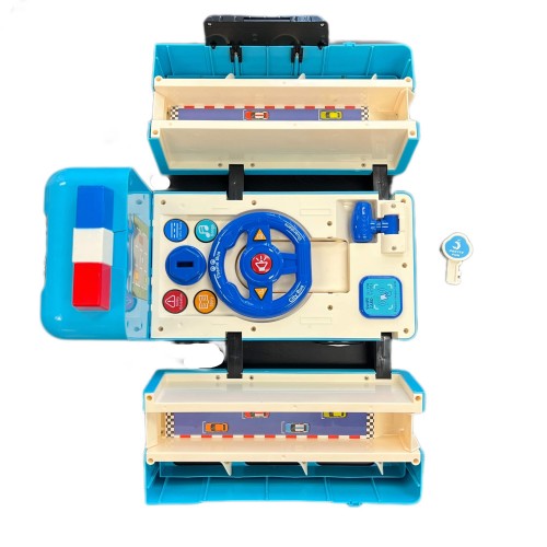 Police Theme Toy Bus with Interactive Play Features Removable Siren & Steering Wheel, Blue - Educational Emergency Vehicle Toy for Kids Ages 3+ Police Theme Toy Bus with Interactive Play Features Removable Siren & Steering Wheel, Blue - Educational Emergency Vehicle Toy for Kids Ages 3+